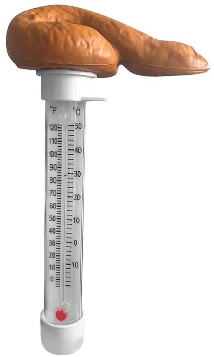 Drijvende zwembadthermometer - Poepvorm - Water temperatuurmeter - voor zwemspa en aquarium