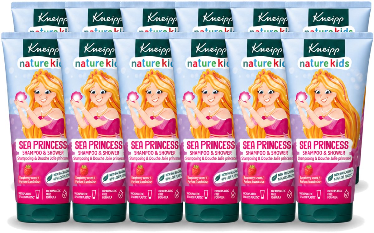 12 x Kneipp - Shampoo & Douche - Prinsessen - 200 ml - Voordeelverpakking - 12 stuks
