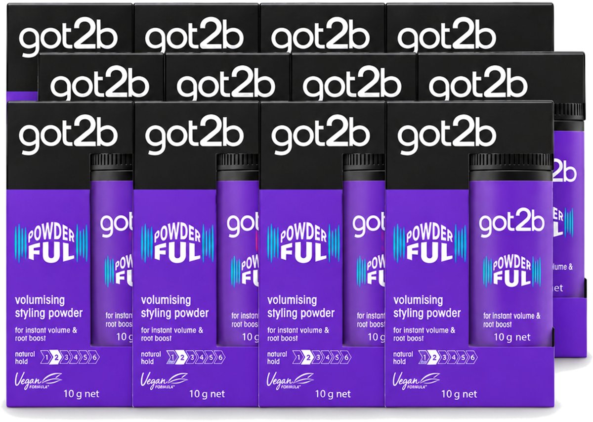 12 x Got2B - Stylingpoeder - Powderful - 10 g - Voordeelverpakking - 12 stuks