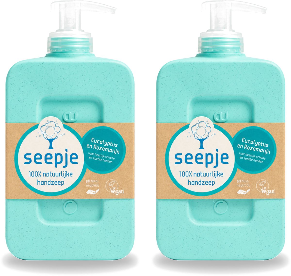 2 x Seepje - Handzeep - Eucalyptus met Rozemarijn - 300 ml - Antiseptische Geur - Voordeelverpakking - 2 stuks