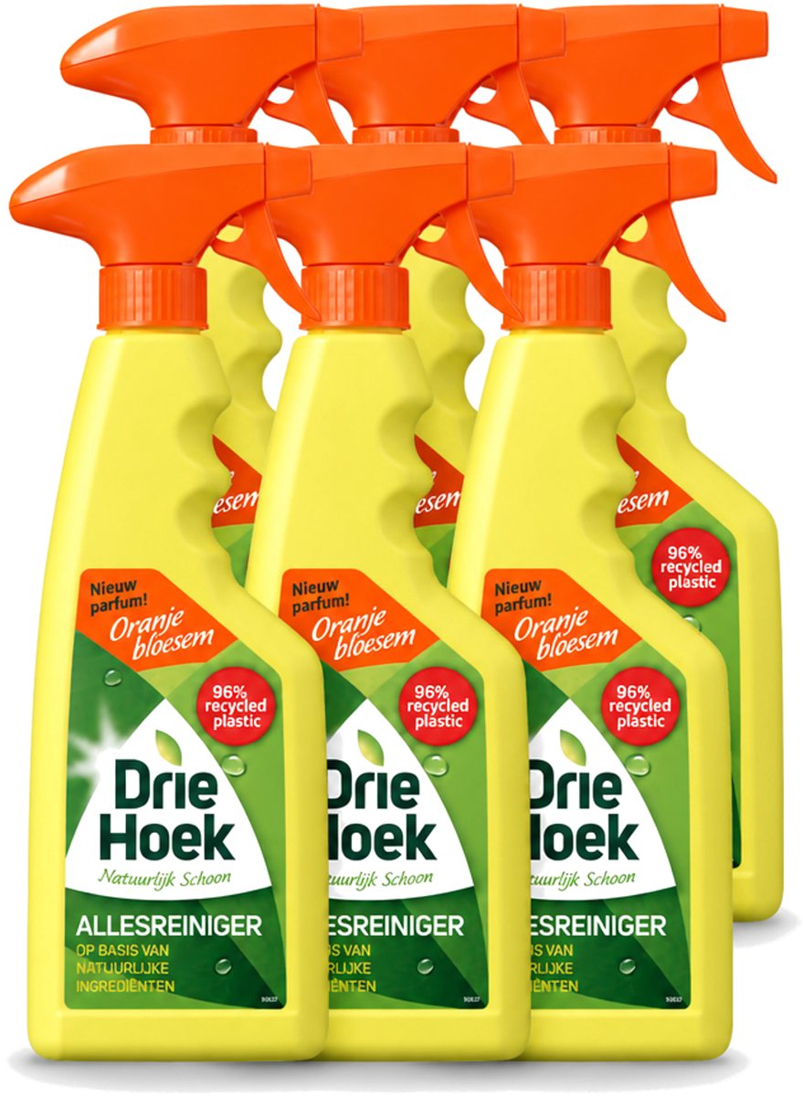 6 x Driehoek – Spray Allesreiniger – Oranjebloesem – 500 ml - Voordeelverpakking - 6 stuks