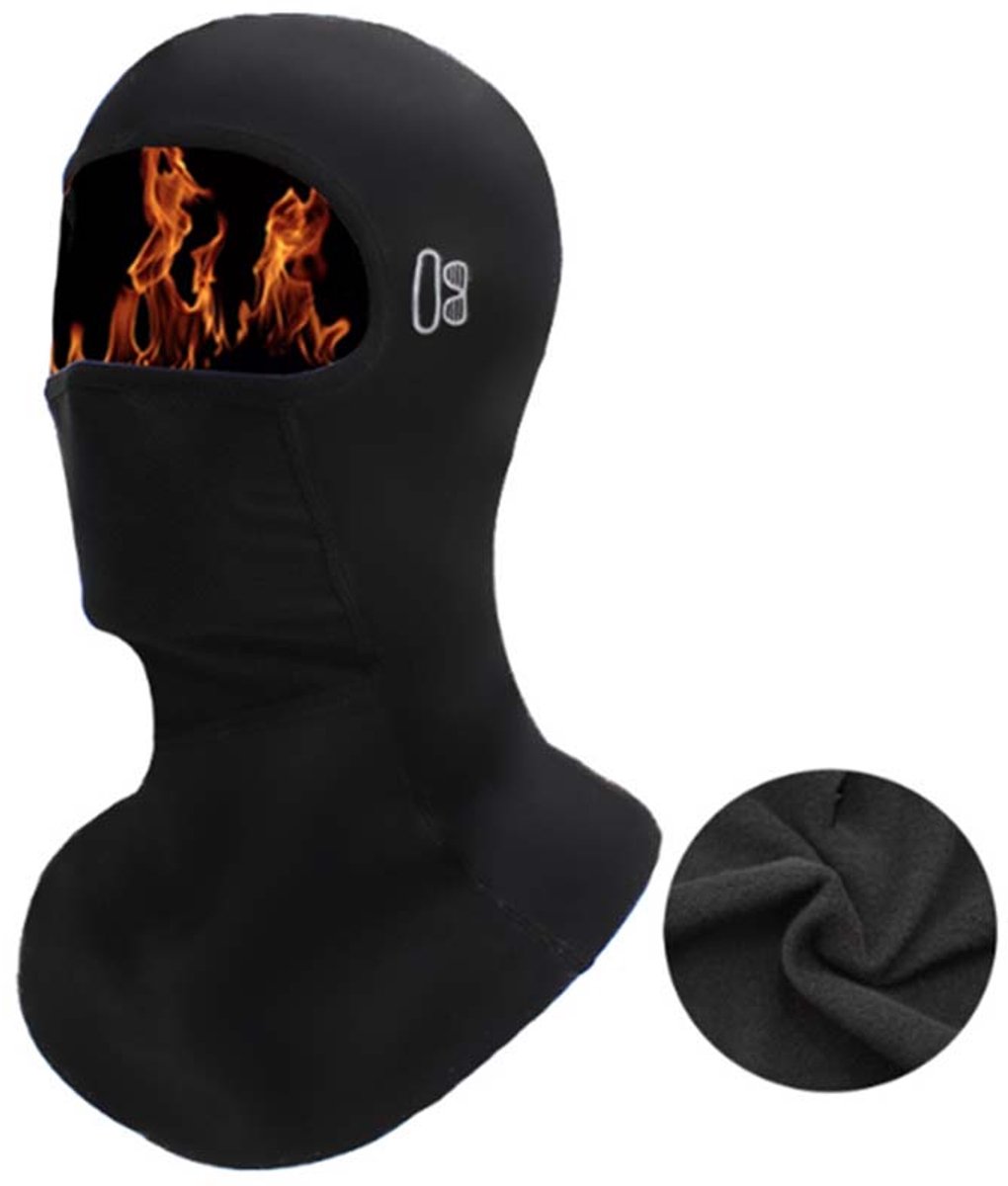 Thermisch gezichtsmasker voor buiten in de winter – Winddicht skimasker – Unisex – Geschikt voor buitensporten fietsen snowboarden en motorrijden Zwart