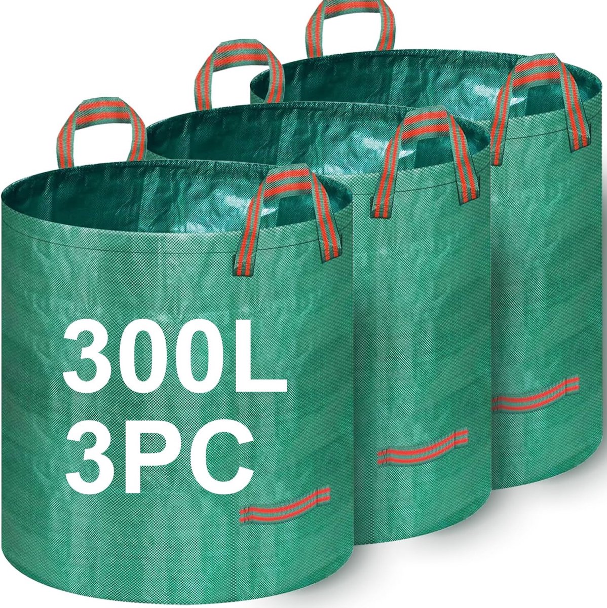 Tuinafvalzakken 300 liter - herbruikbare draagzakken - stevig polypropyleen - ideaal voor bladeren en takken - ShopVlot