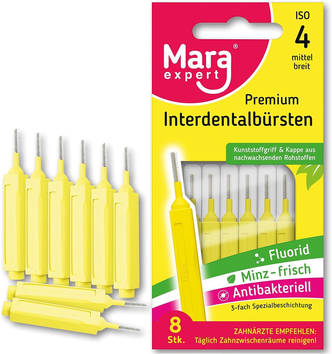 Interdentale borstel 0.7 mm - Bioplastics - Mint smaak - Voor dagelijkse tandverzorging - ShopVlot