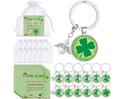 Kasyat Set of 12 lucky gifts, including 12 lucky charms, key chains, 12 angel keyrings, 12 greeting cards and 12 white - ShopVlot