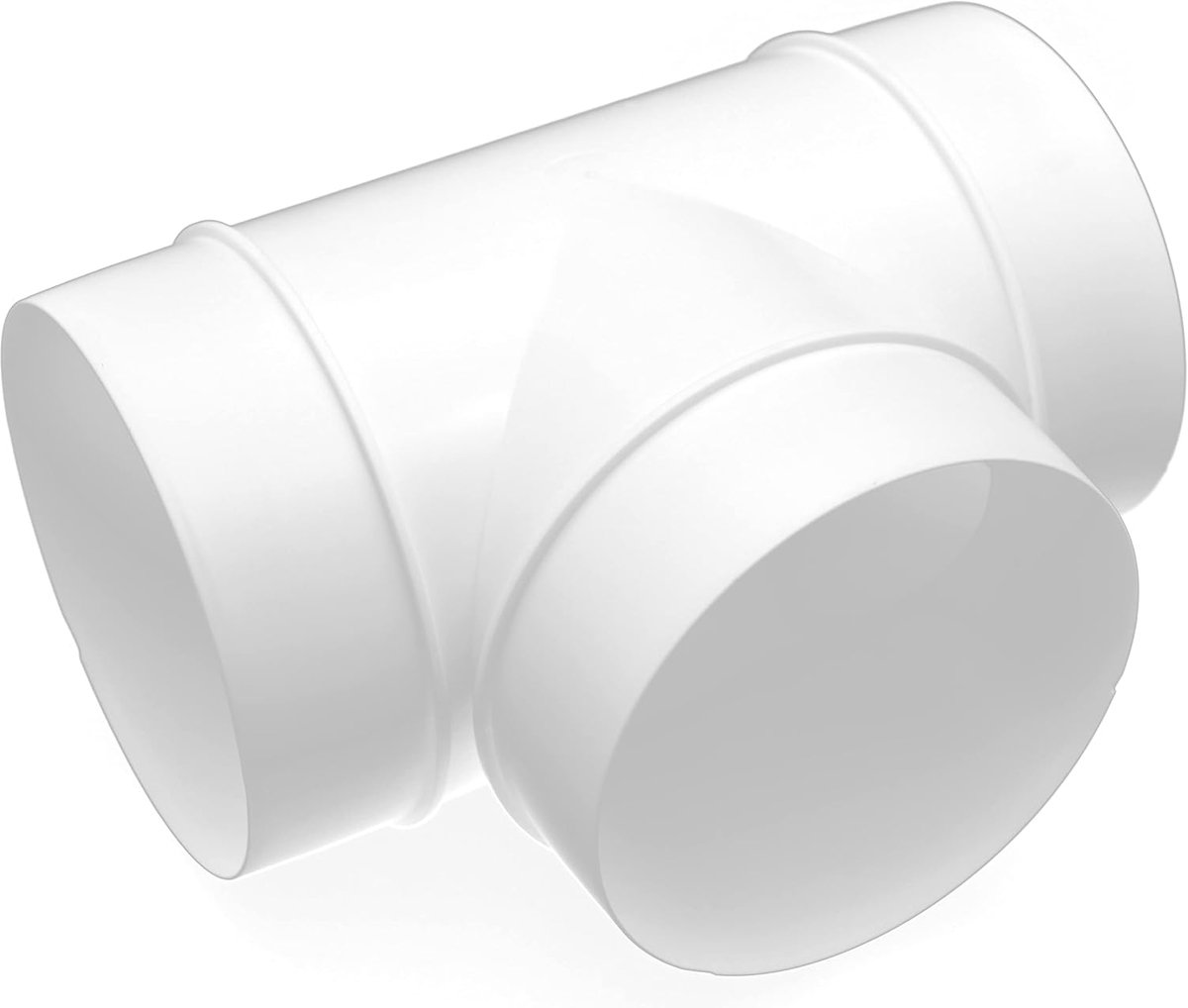 H&C VENT Pipe connector T-piece 100mm for ventilation duct PVC - diameter 100mm - ShopVlot