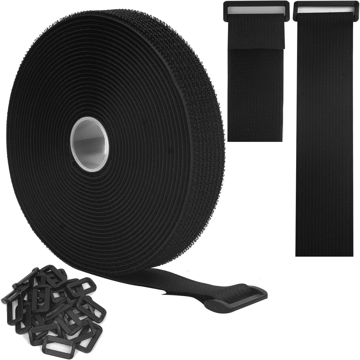 Adjustable Cable Straps, with Buckles, Reusable Cable Ties, Free Cutting Length, Hook and Loop Ties, Hook and Loop - ShopVlot