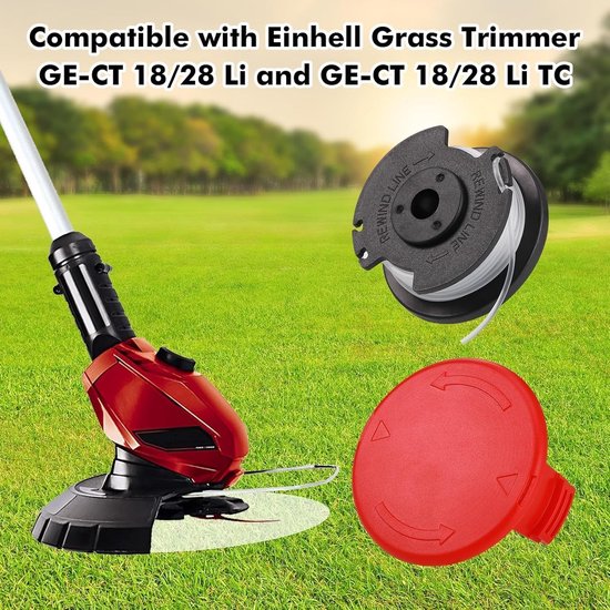 6 Reserve Draadspoelen voor One-Hell GE-CT 18/28 Li TC, 1.6 mm, Compatibel met Einhell TLE-03, Ideaal voor Grasmaaiers en Tuingereedschap — afbeelding 5