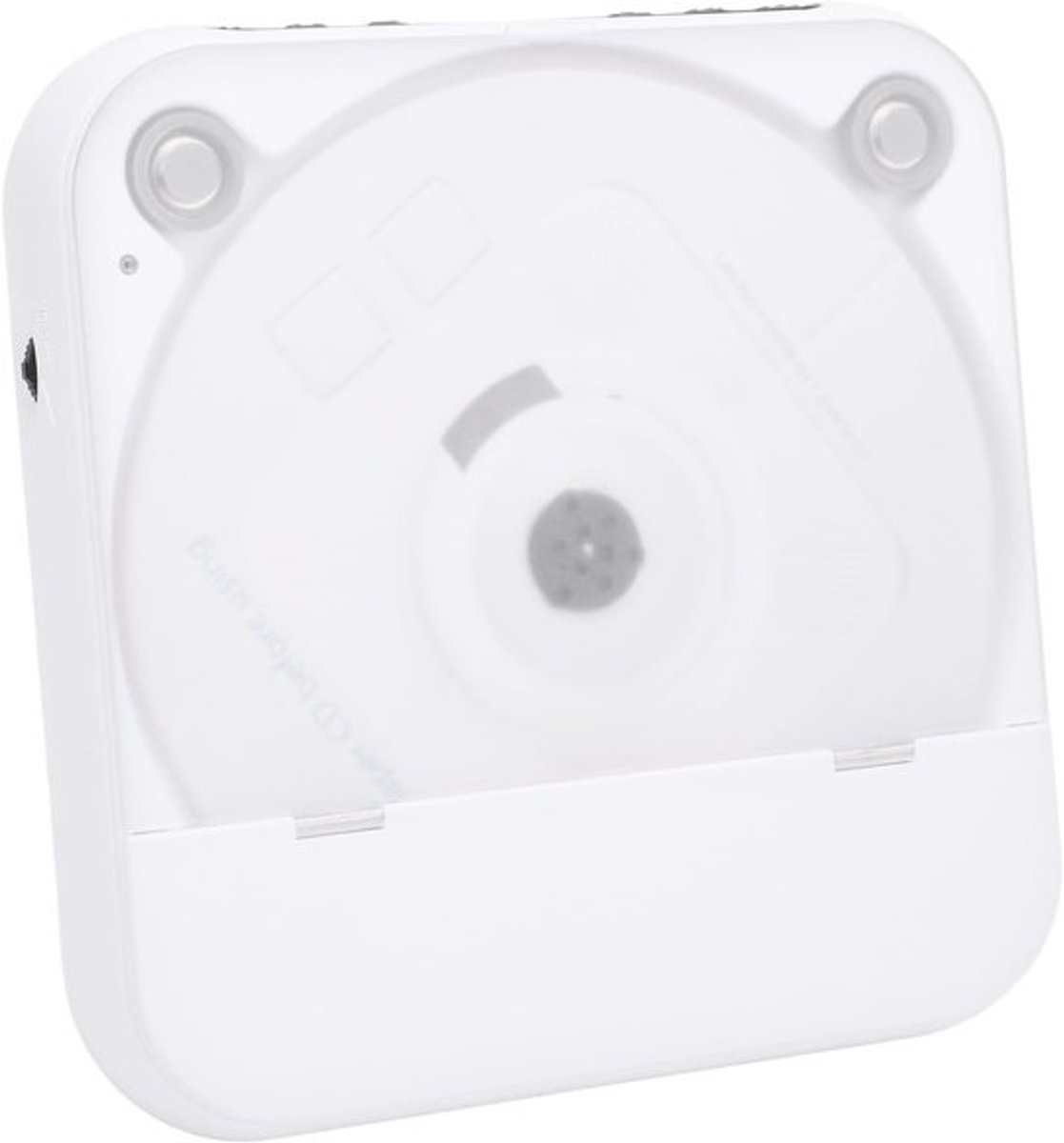 Draagbare cd-speler - Bluetooth-muziekspeler - Voor muziek luisteren - Met afstandsbediening - 16 x 14 x 7 cm - Wit