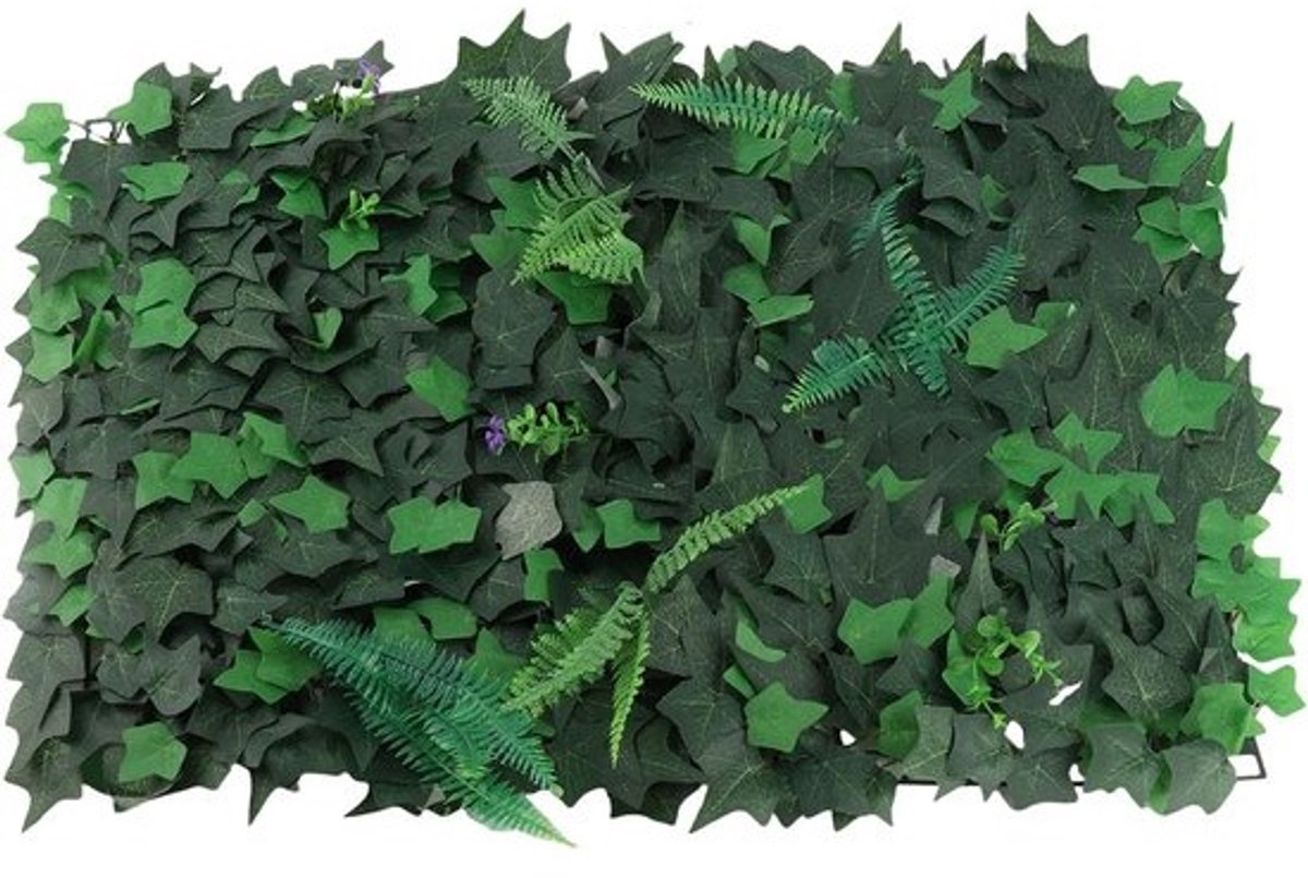 Kunstplantenpanelen - Groene wandpanelen - Decoratie voor de tuin - Realistisch grasdesign - 40x60 cm - Groen