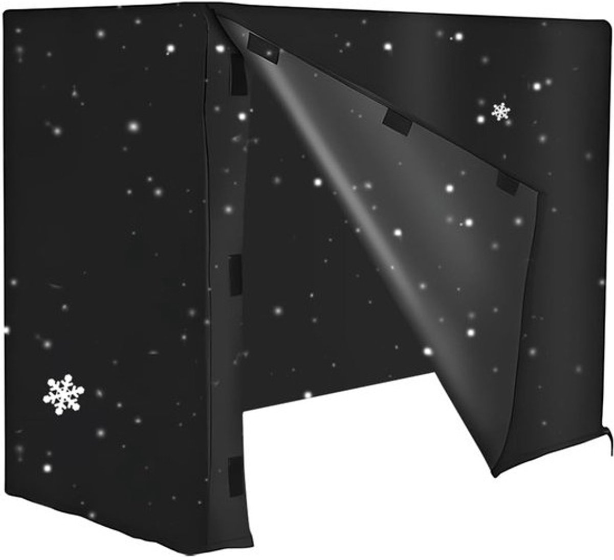 Hoes voor houten rek - Voor de opslag van brandhout - Bescherming voor buiten - Waterdicht Oxford-doek - 121 x 61 x 107 cm - Zwart