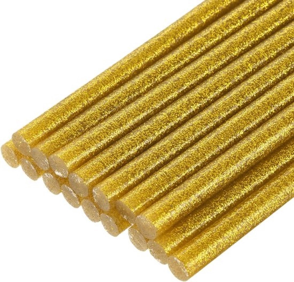 Lijmpistoolstiften - Hete lijmstiften - Voor repareren en knutselen - Hoge viscositeit - EVA - 7 mm x 200 mm - Glitter - Goud