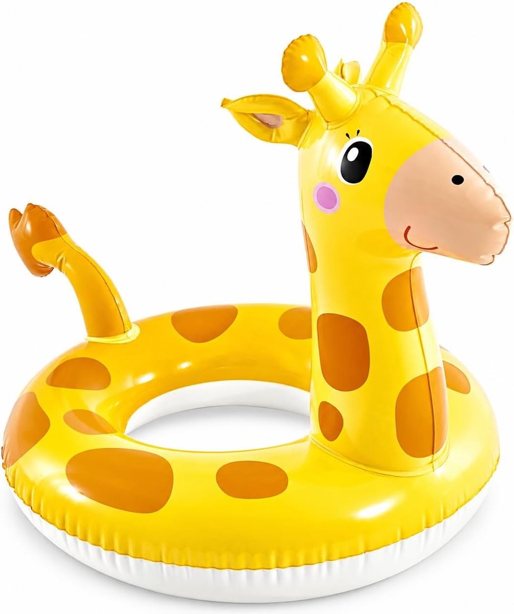Premium Opblaasbare Giraffe Zwemband van 58 cm - Unieke Dierlijke Ontwerp, Ideaal voor Zomer, Strandvakanties en Zwembadfeesten