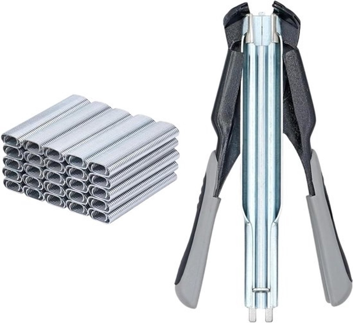 Tang met klinknagels - Kooitang - Voor het maken van dierenverblijven - Ergonomisch ontwerp - 2500 stuks - Zwart