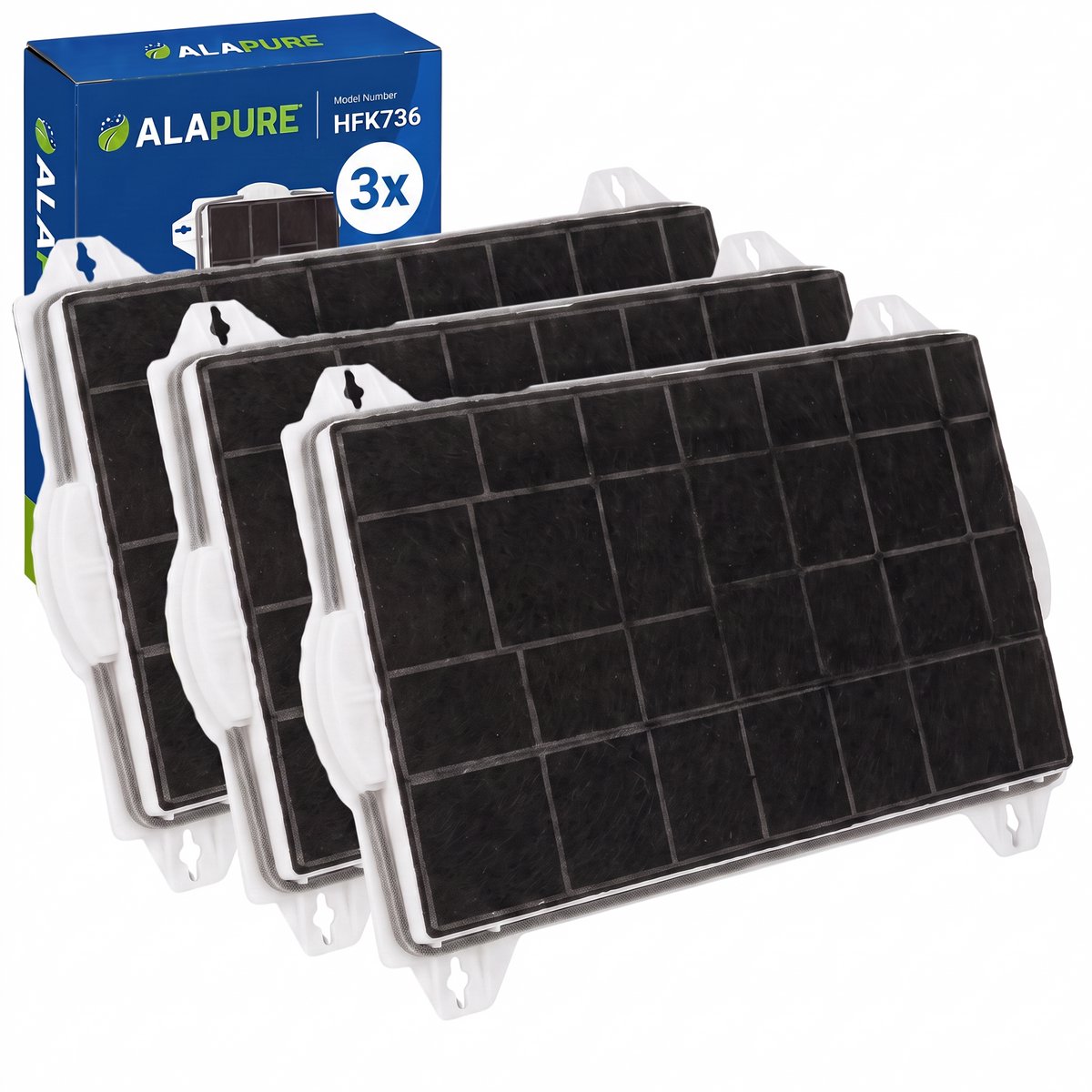 3x Koolstoffilter voor Balay 00460736 / 460736