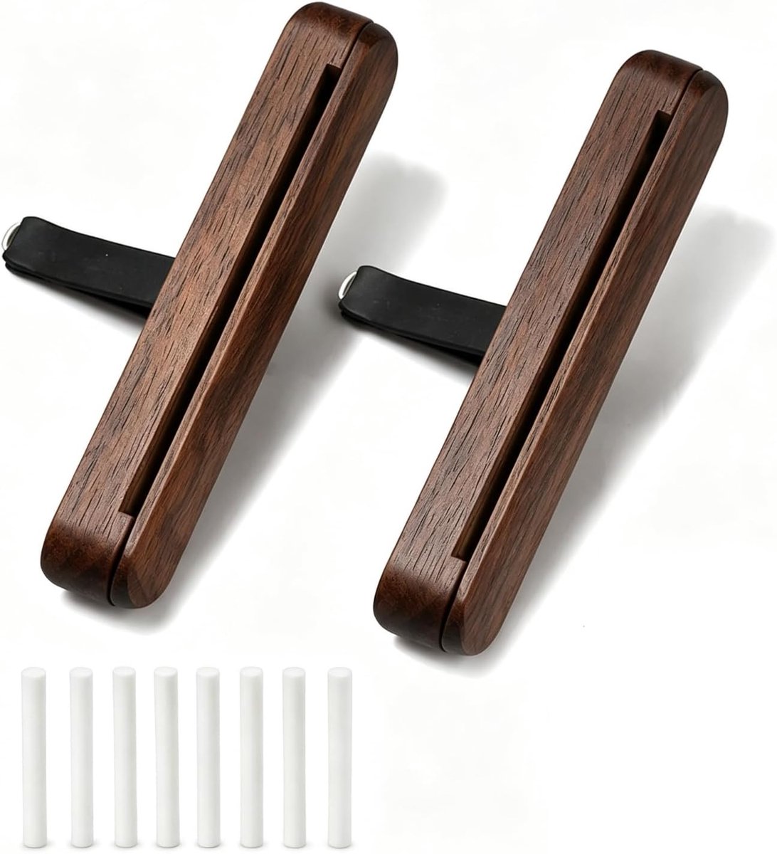 Set van 2 auto diffusers hout auto luchtverfrisser Car Vent Diffuser Clip