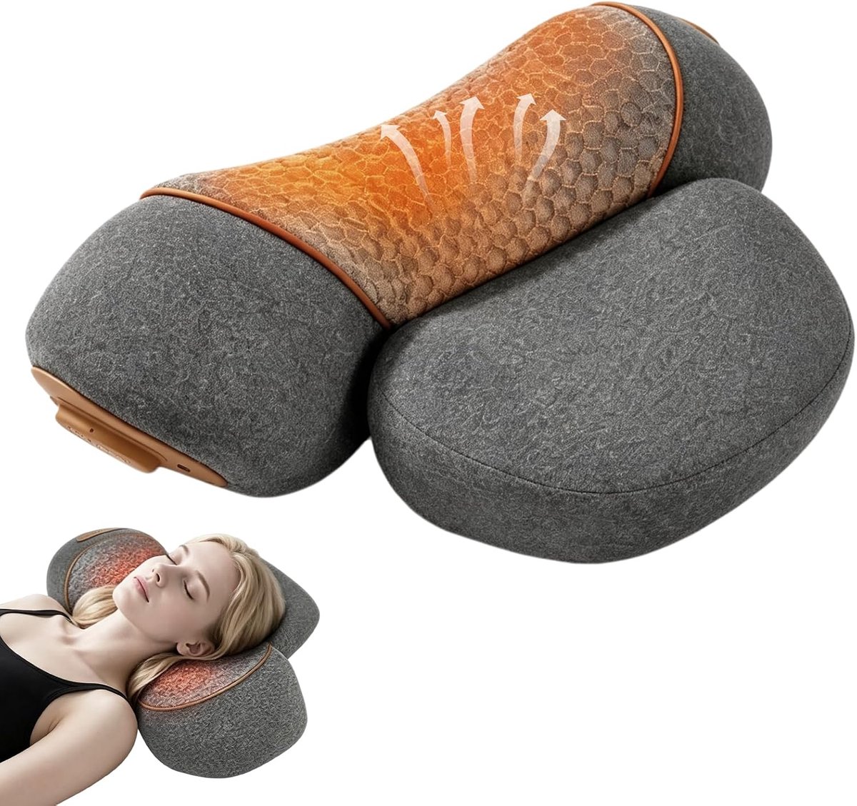 Nekmassageapparaat 3-in-1 - Met warmte en vibratie - Verlicht spierspanning - Voor thuis en op kantoor - ShopVlot