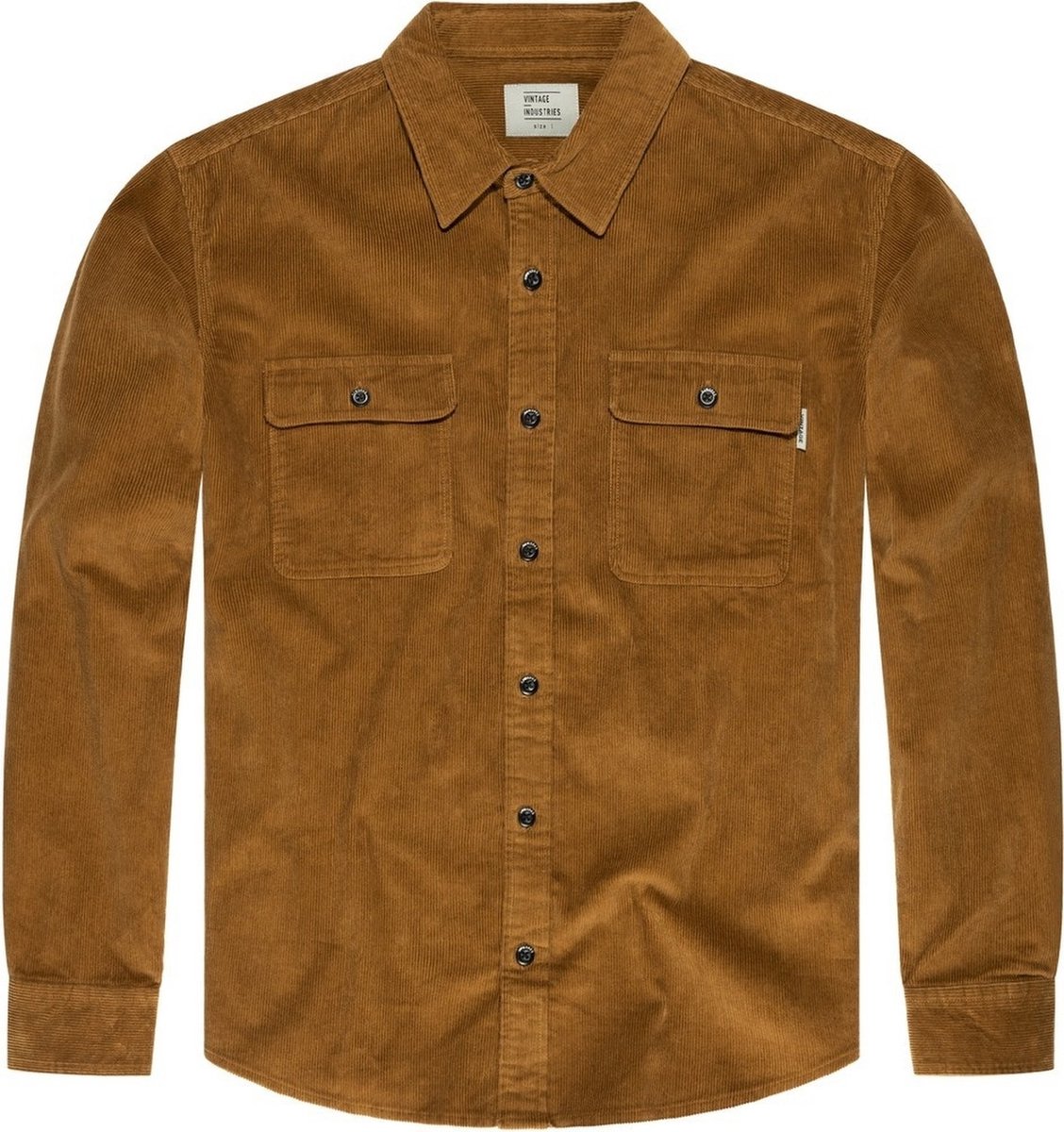 Vintage Industries Overhemd Brix Shirt Bruin