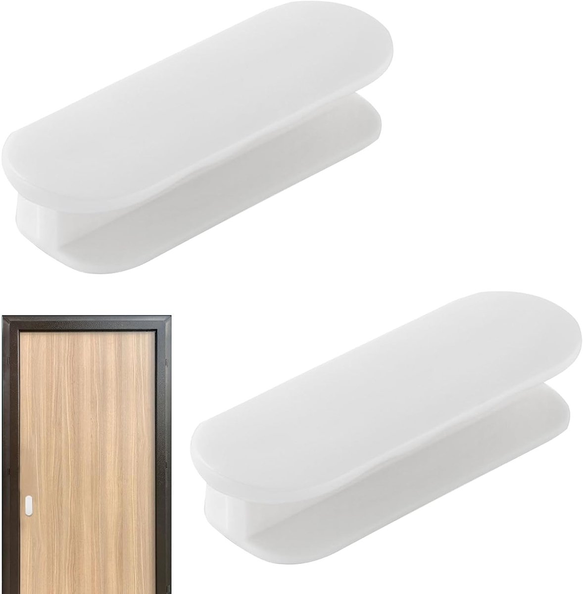 Balkondeurhendel set van 2 - kunststof - zelfklevend - ideaal voor glas en metaal - ShopVlot