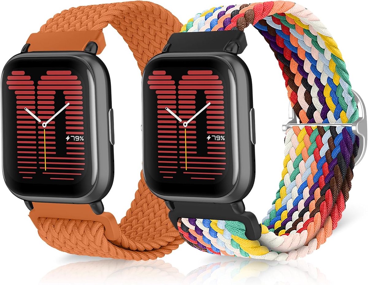 Nylon Strap Compatible with Amazfit Active/Cheetah Square/GTR Mini, 20mm Adjustable Elastic Breathable Sport Bands for - ShopVlot