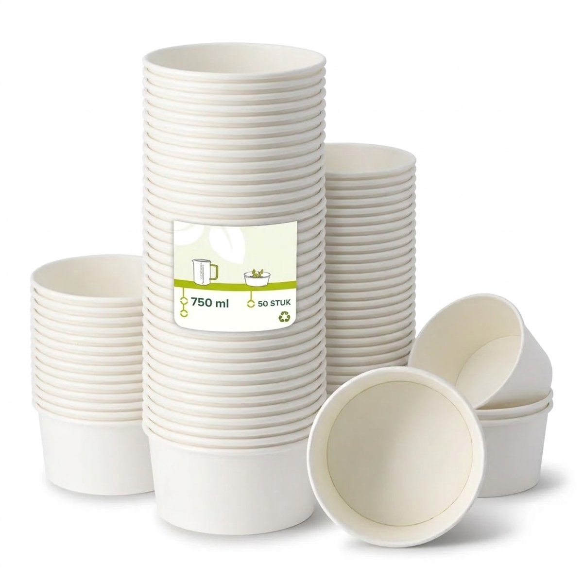 Salade Poke Bowl 750ml 26oz Ø148mm wit
