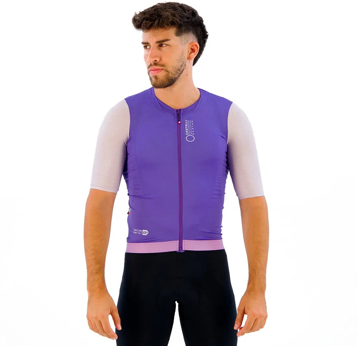 Castelli Corretto Korte Mouw Wielertrui Paars S Man