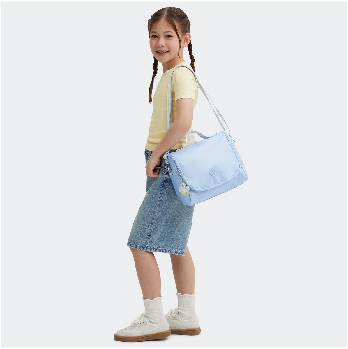 Kipling New Kichirou Crossbody Schoudertas clear sky metallic