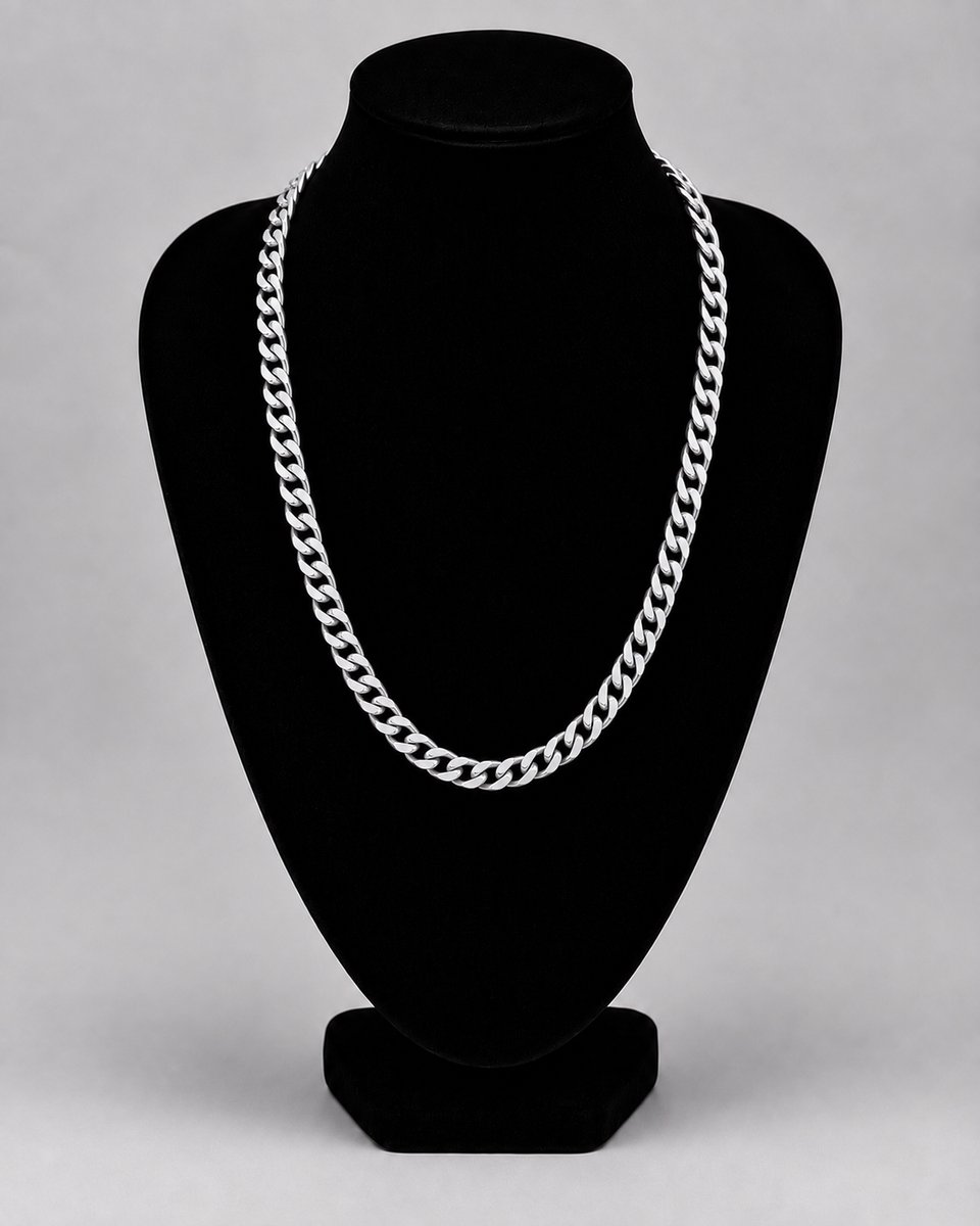 AVENIR25 / Koningsketting - Met Schakels - 60cm - Zilverkleurig - RVS