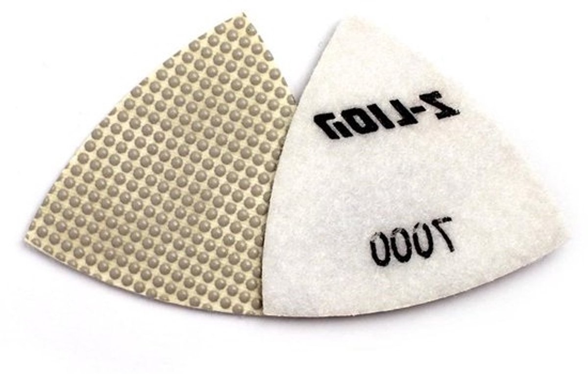 Driehoekige Polijstpad - Schuurpad Fijn - Steen Bewerken - Harsband Wit - 3 Inch - Wit