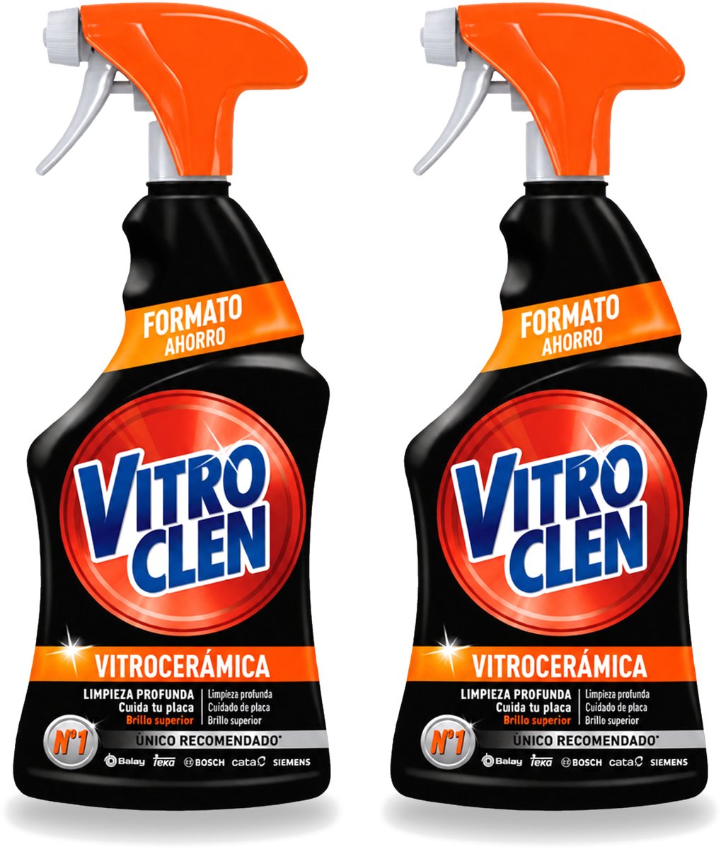 2 x Vitroclen - Keramische Kookplaatreiniger - Spray - 450 ml - Voordeelverpakking - 2 stuks