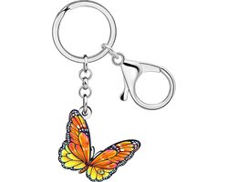 NEWEI Acrylic Colorful Butterfly Keychain Car Keys Keychain Insect Bug Butterfly Gifts For Women Adults Nature Lovers - ShopVlot