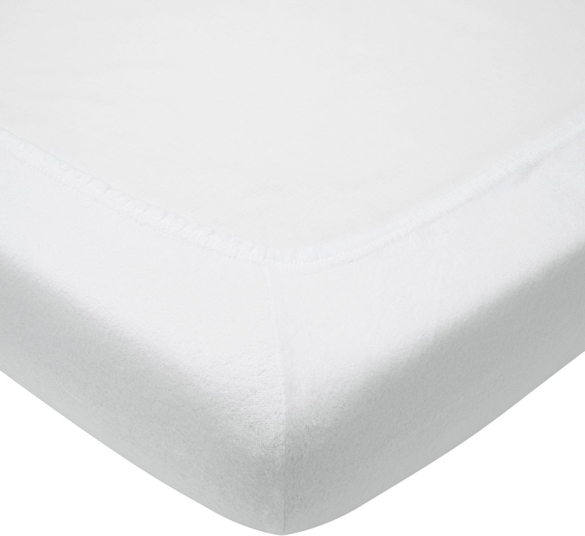 Meyco Baby Uni molton stretch hoeslaken ledikant - 2-pack - white - 60x120cm – foto 3