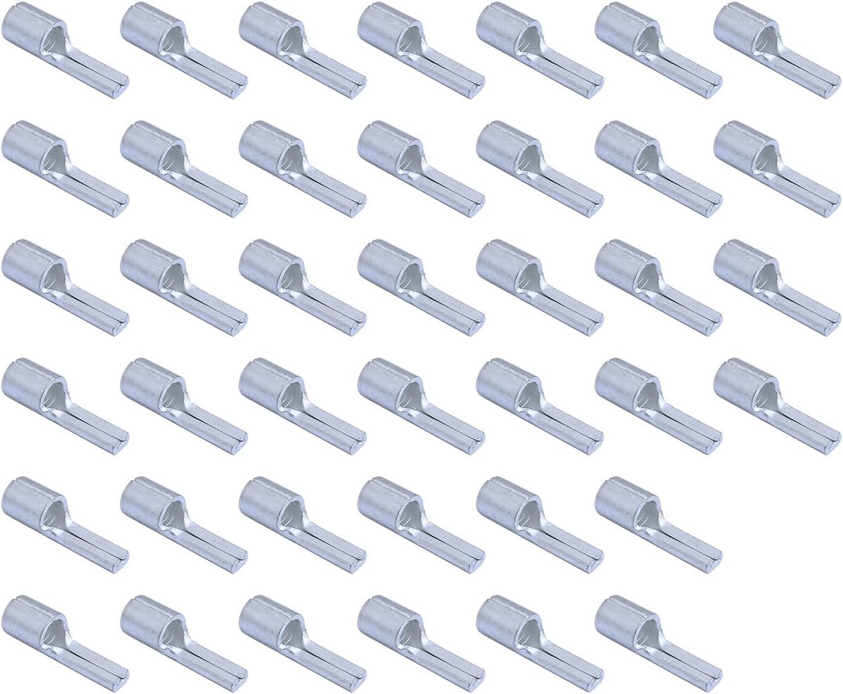 40 Stuks Blik Pure Koperen Niet Geïsoleerde Platte Pin Terminals voor 25mm² Kabelverbindingen