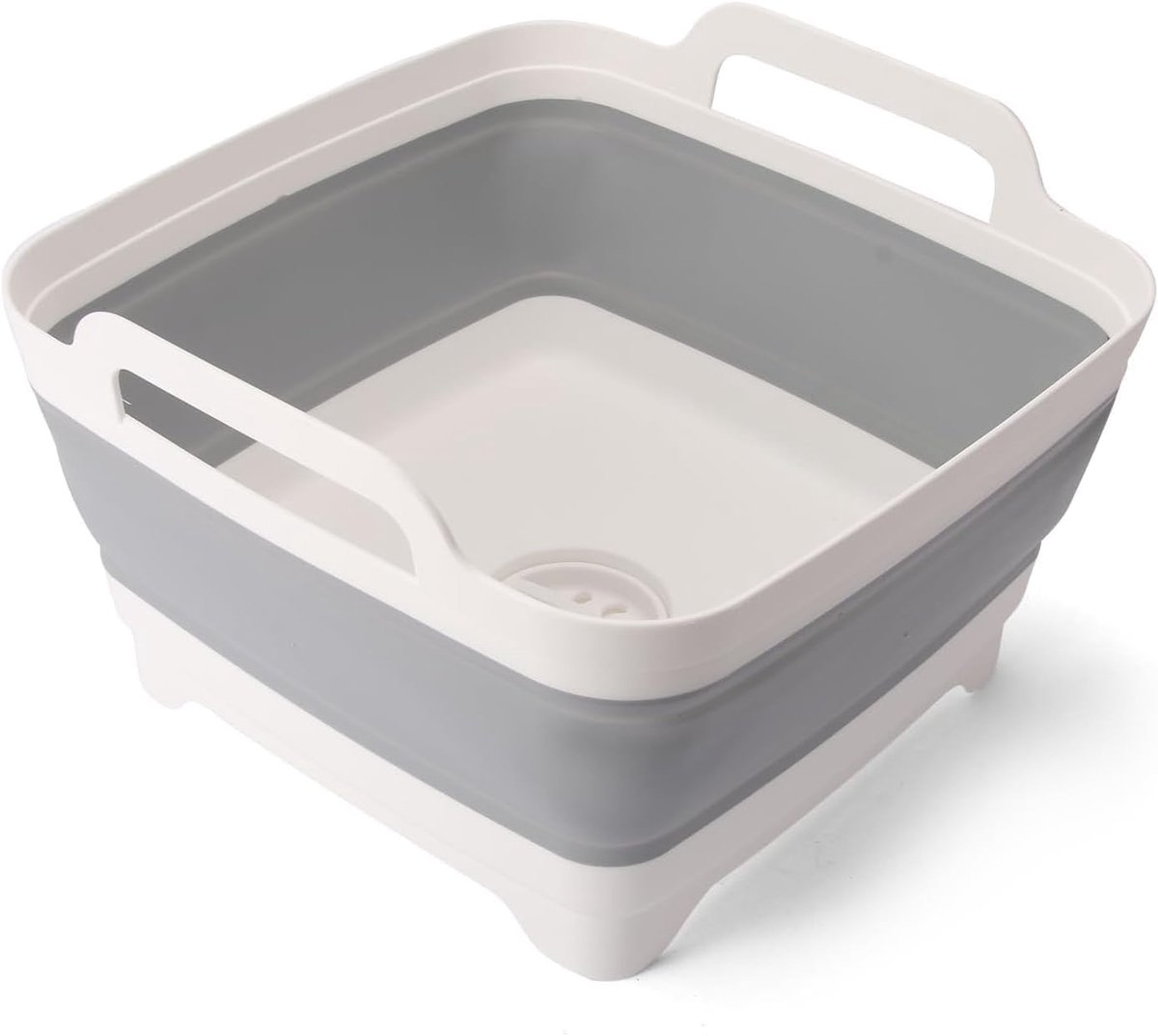 Opvouwbare spoelbak 10 l - met afvoerstop - inklapbaar - ideaal voor keuken en camping - ShopVlot
