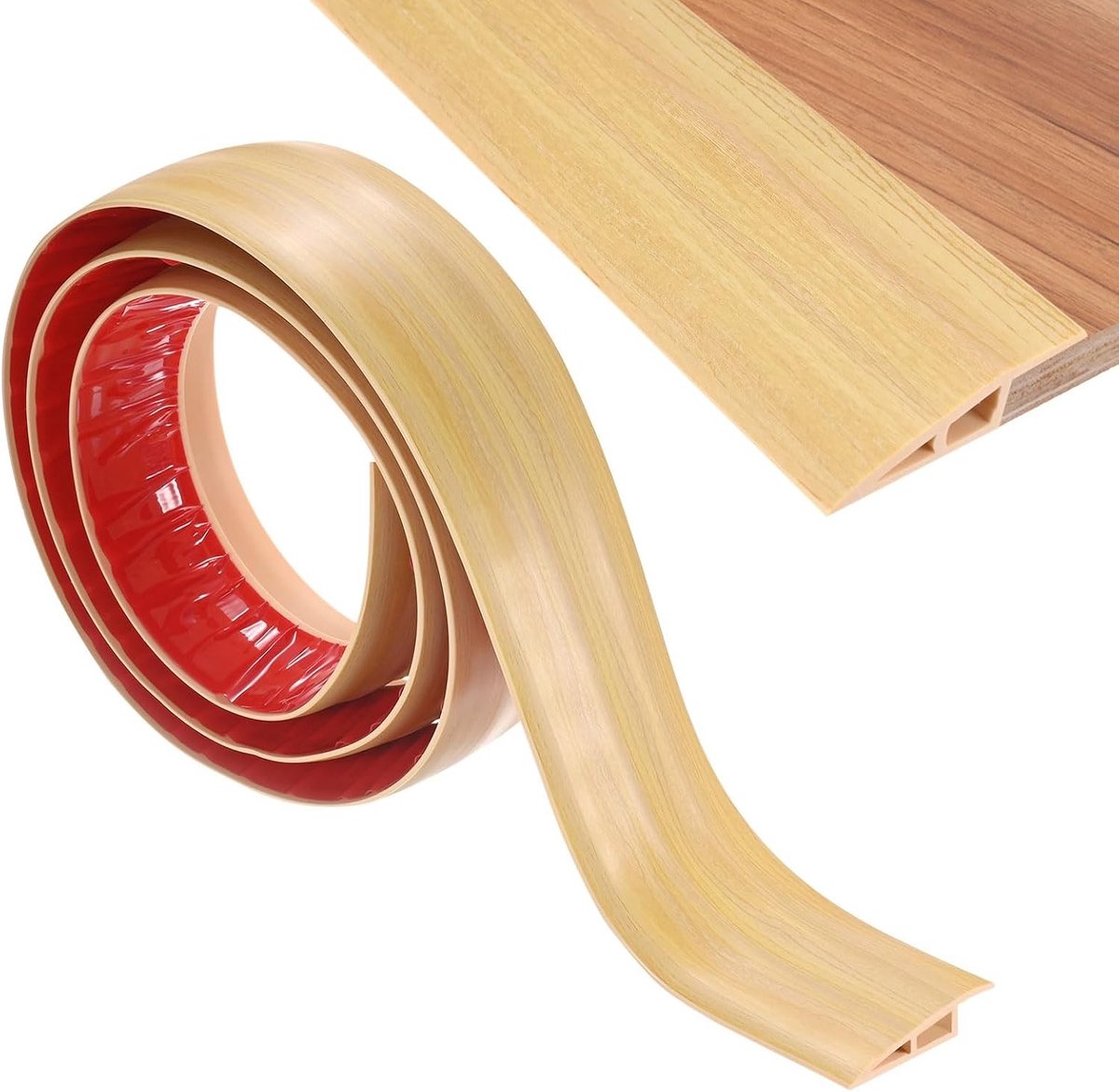 Vloerovergangsstrip van PVC, zelfklevend, ideaal voor deuropeningen en vloerbedekking tot 20 mm, geschikt voor tegels en tapijt