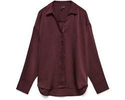 Vero Moda Blouse Vmmiro Ls Shirt Wvn Noos 10351765 Windsor Wine Dames Maat - XL