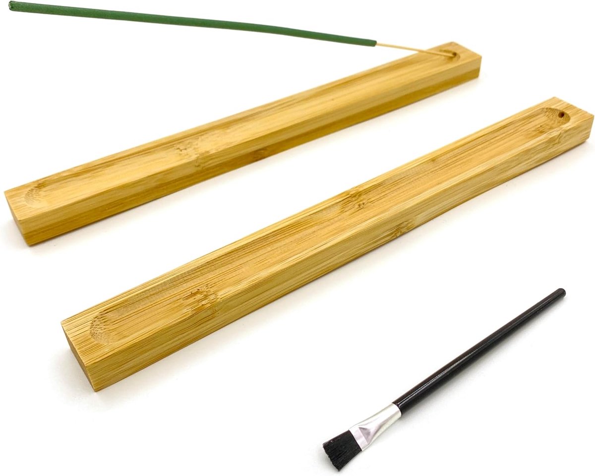 Bamboo Incense Stick Holder, Bamboo Swatter, Ash Catcher, for Meditation, Yoga, Indoor and Outdoor, 2.2 cm, Pack of 2 - ShopVlot