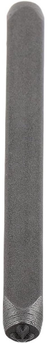 Metalen stempeltool - Precisie-stempel - Voor sieraden maken - Duurzaam koolstofstaal - 6 x 0.6 cm - Grijs