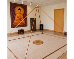Meditatie Meru Piramide 120 x 185 cm – Handgemaakt koper – Met geactiveerde Shri Yantra – Pre-order