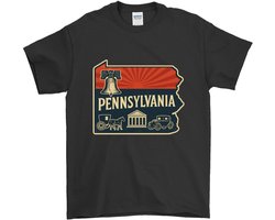 Pennsylvania Shirt – PENNSYLVANIA – Americana Outfit – Unisex T-Shirt voor Dames & Heren – Leuk Cadeau voor Amerika liefhebbers