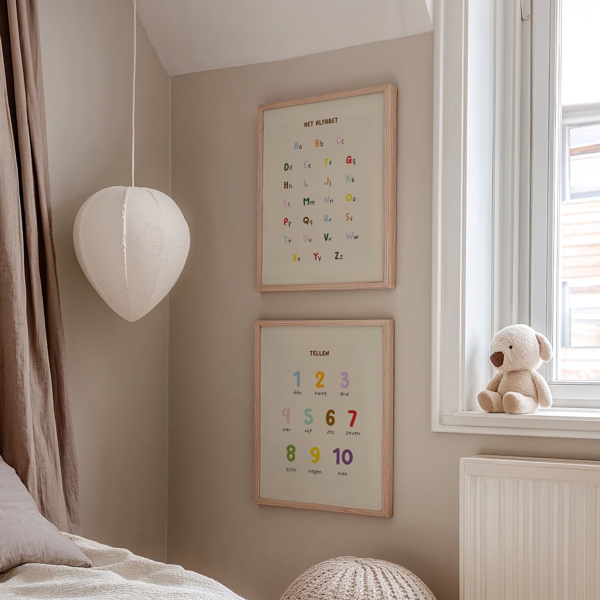 2x Poster kinderkamer meisje / jongen - A3 (29,7 x 42 cm) - Educatieve kinderposter - Kinderposters - Wanddecoratie kinderkamer - Muurdecoratie - Poster babykamer - Posters zonder lijst - babykamer decoratie - baby kamer decoratie