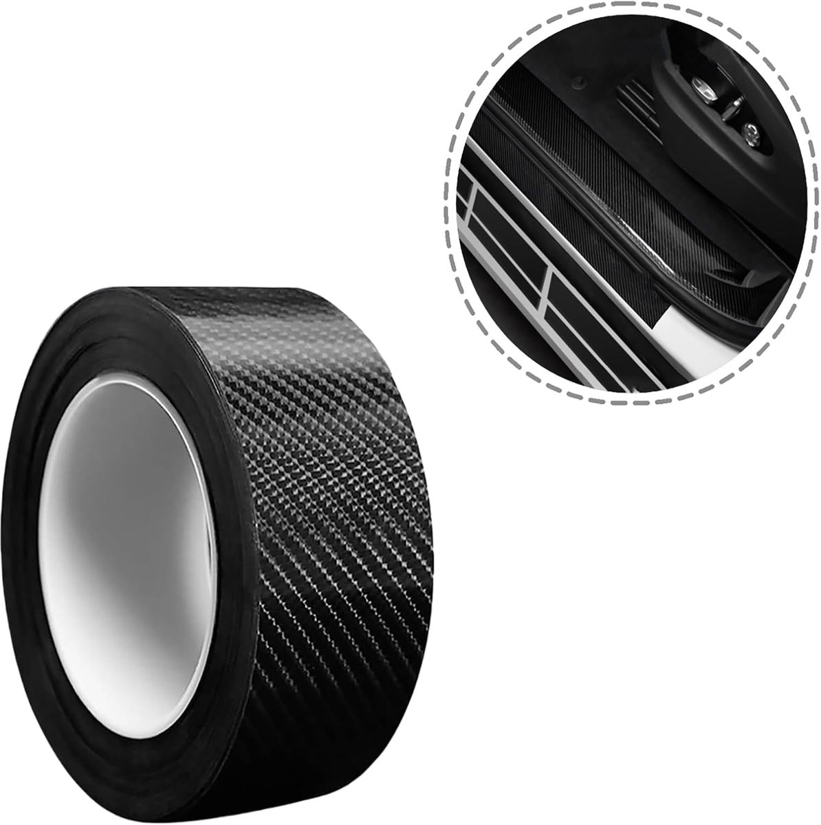 5 cm Wide Carbon Fiber Protective Film, Universal Car Door Protection, Self-Adhesive, Scratch-Resistant for Doors - ShopVlot