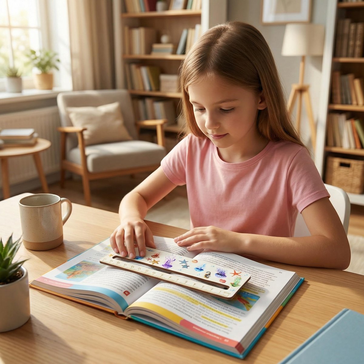Set van 3 houten linialen, liniaal, leeshulp en bladwijzer 3-in-1, liniaal voor jongens en meisjes, gepersonaliseerd - ShopVlot