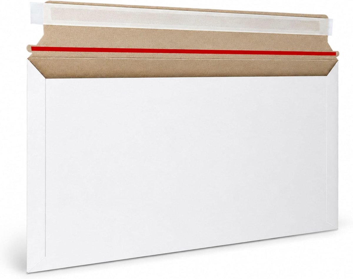 PACKY - Cardboard Envelope 229x323 Mm 25 Pieces - White Post Envelope Self Adhesive - ShopVlot