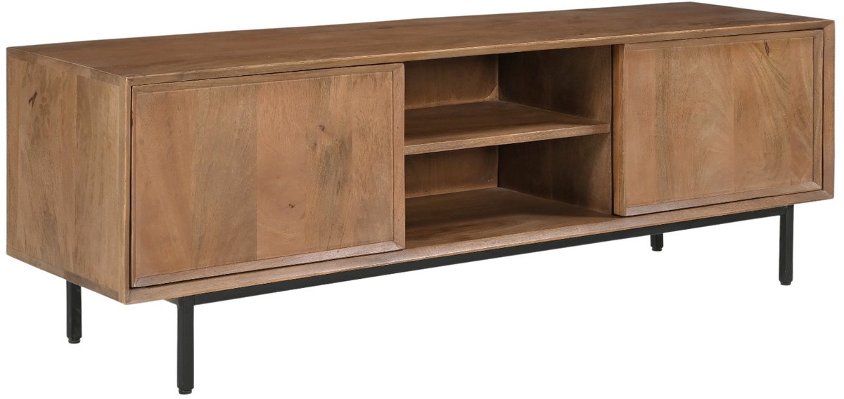 Livingfurn TV-Meubel Ravenstein - 50x40x150cm Bruin, Zwart