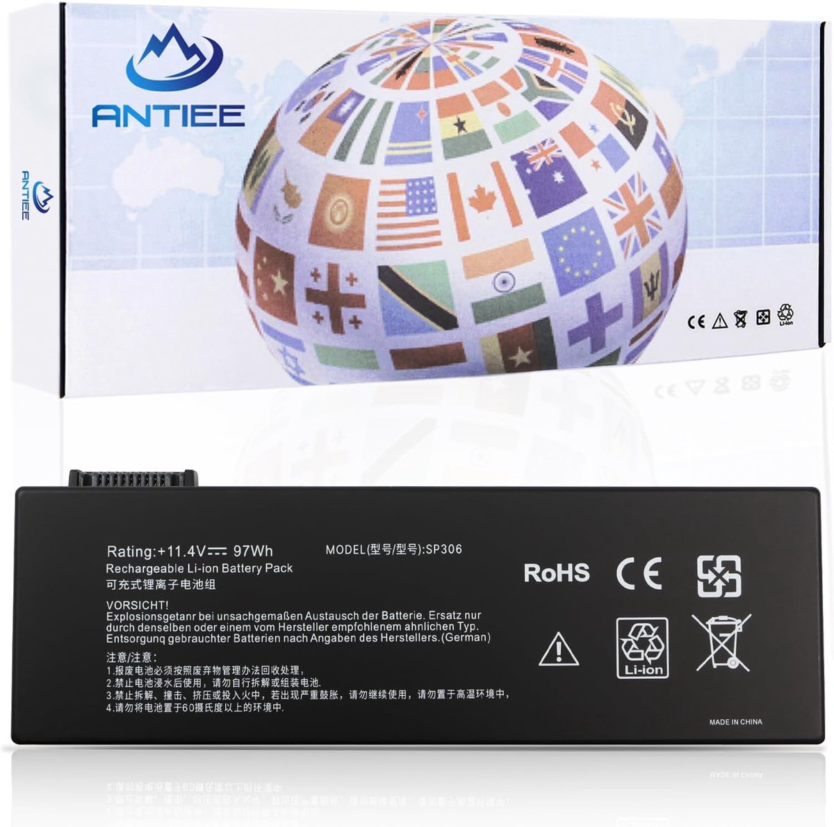 ANTIEE 97Wh SP305 SP306 SP306-2 Laptop Batterie Compatible avec Sie-Mens Simatic Field PG M3 M4 M5 M6 Series SP303 - ShopVlot