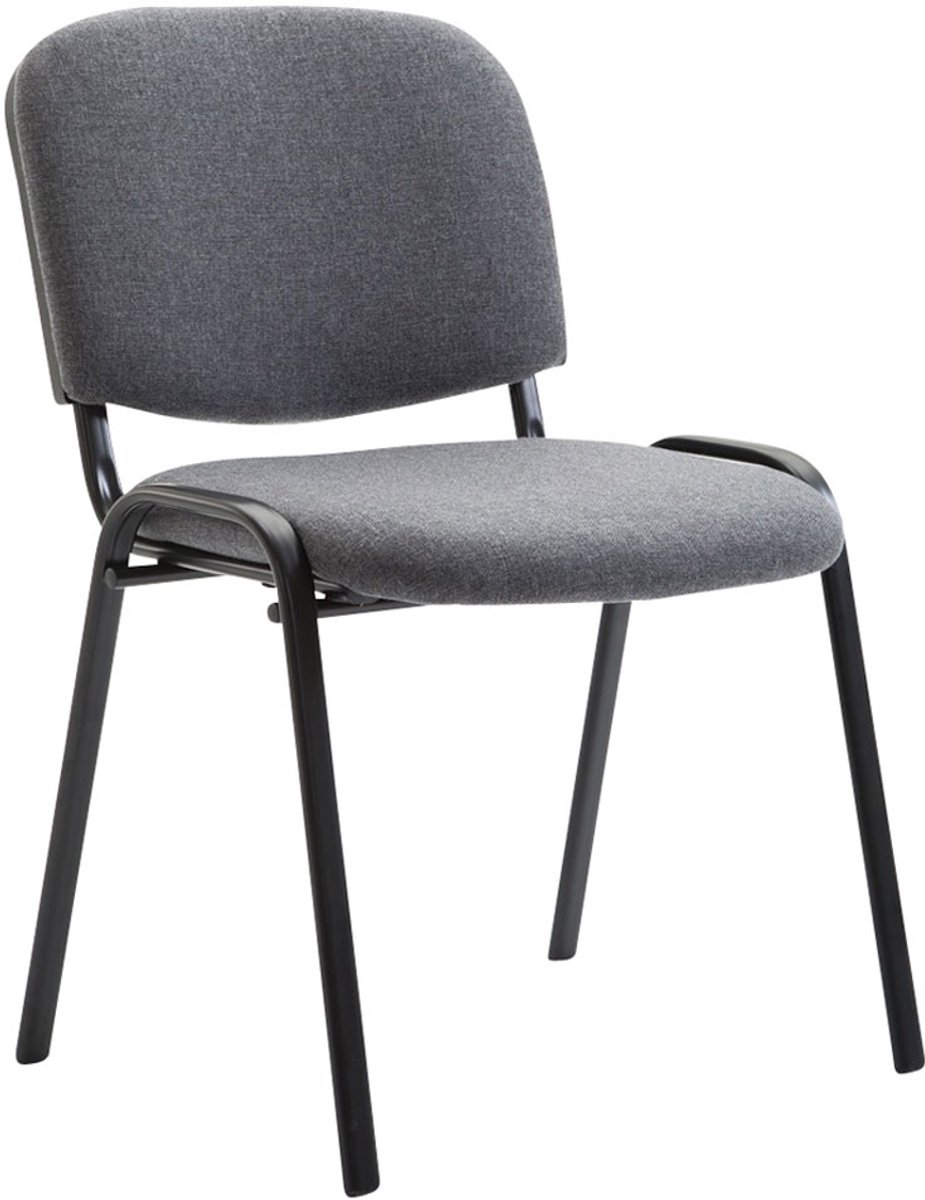 Luxe Comfort Milano 0009 bezoekersstoelen (set van 4) - stof - grijs