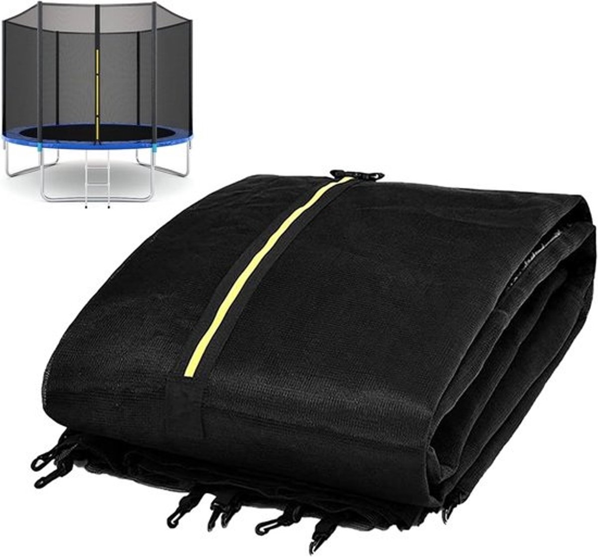 Trampolinenet - Veiligheidsnet - Voor buitenspelen - Ademend - Slijtvast - Tot 306 cm - Zwart