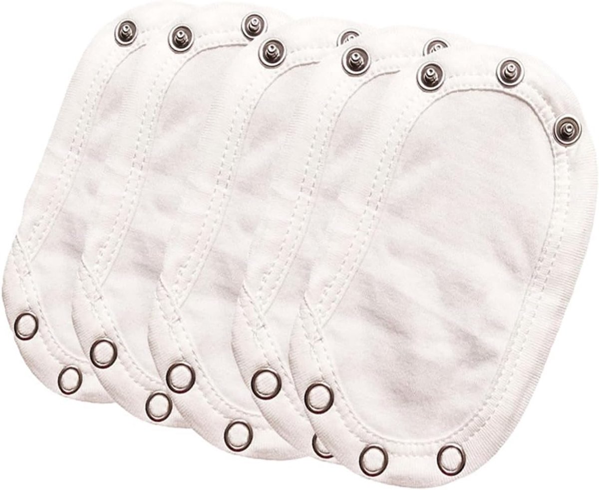 Baby Body Extension, 5 Pieces, Cotton Body Extension, Body Extension, Push Button, Baby Body Extension for Baby - ShopVlot