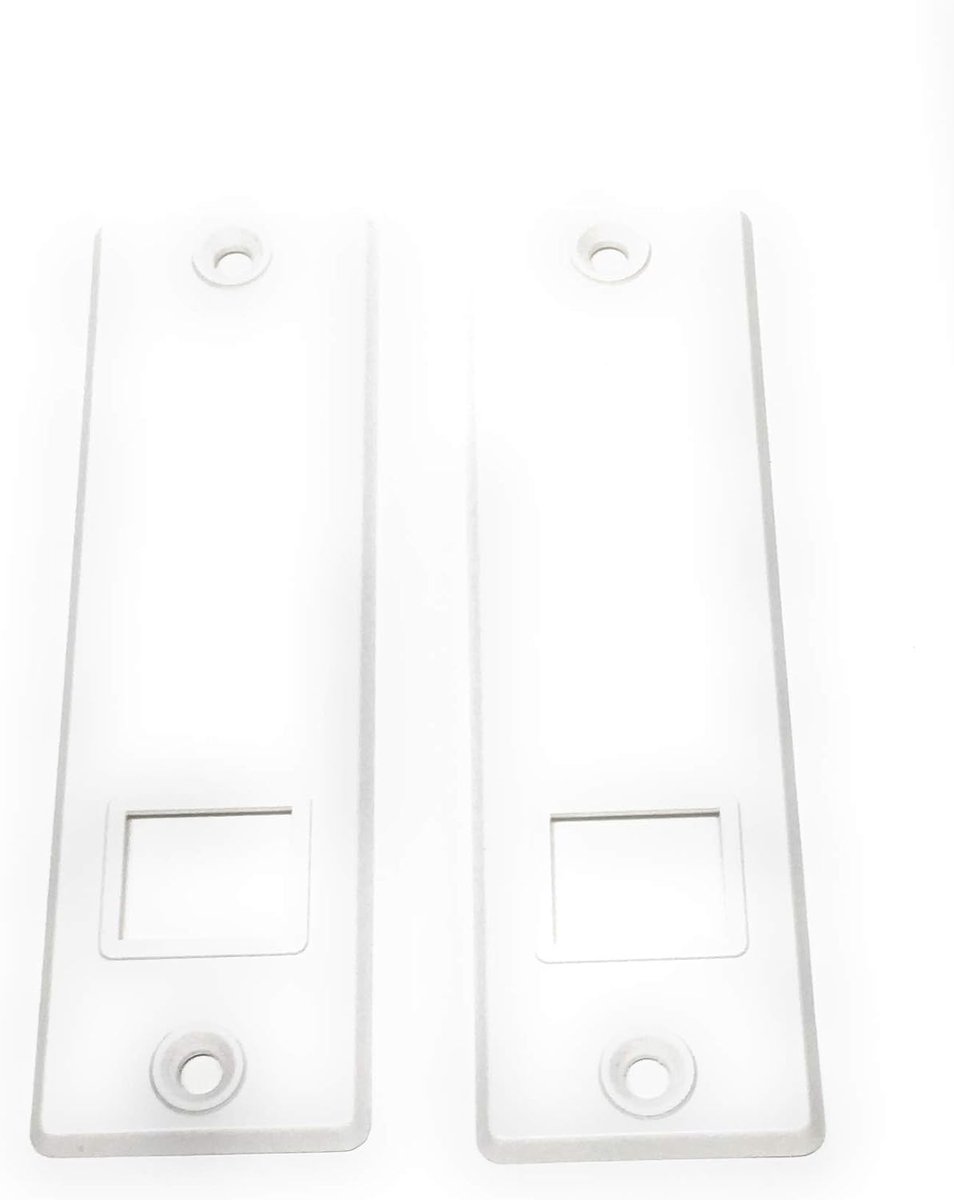 2x cover plate (screen) with hole spacing 13 cm white for inlet belt winder 14 mm belt - ShopVlot